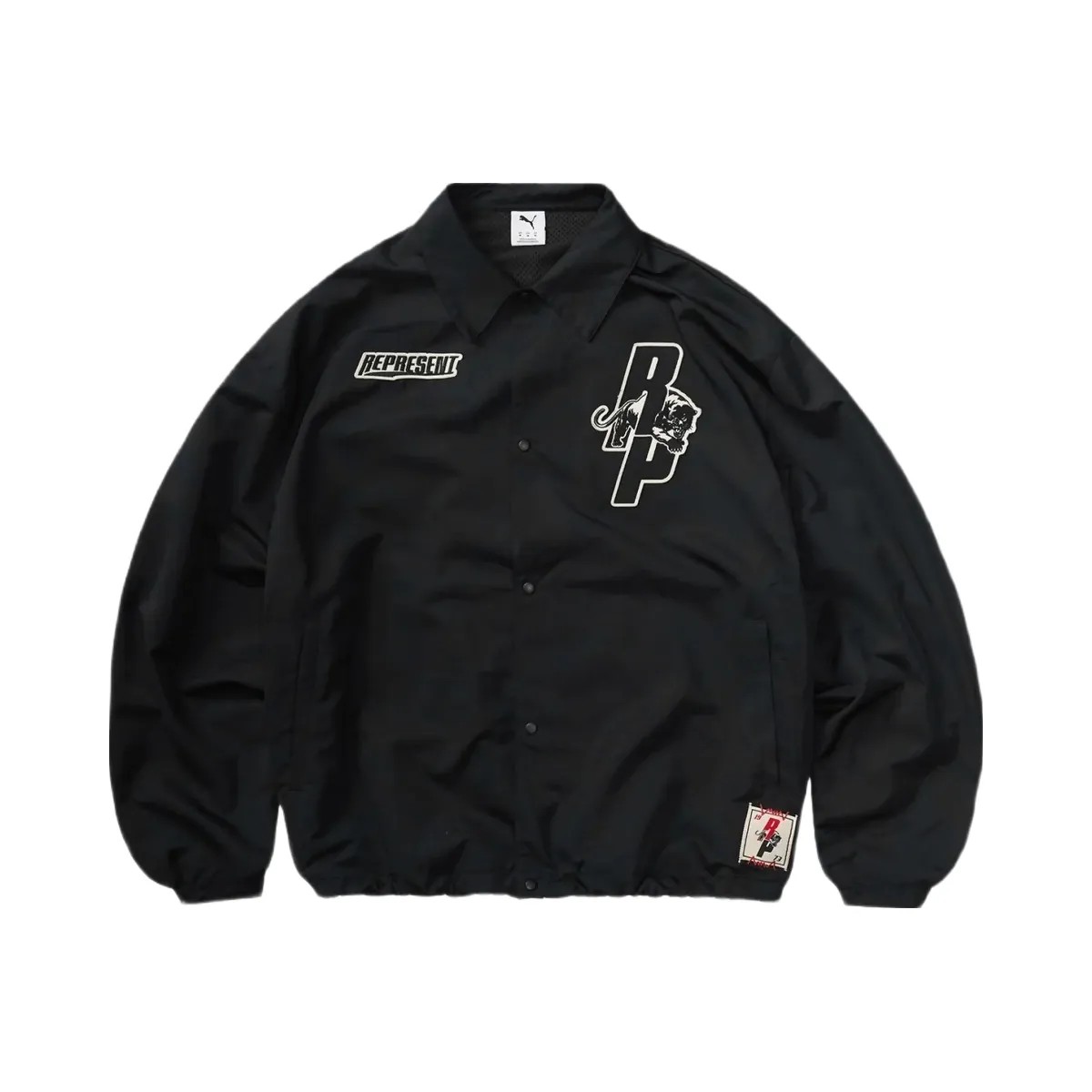 Represent X Puma Coach Jacket Puma Black - HypeFly India View 1