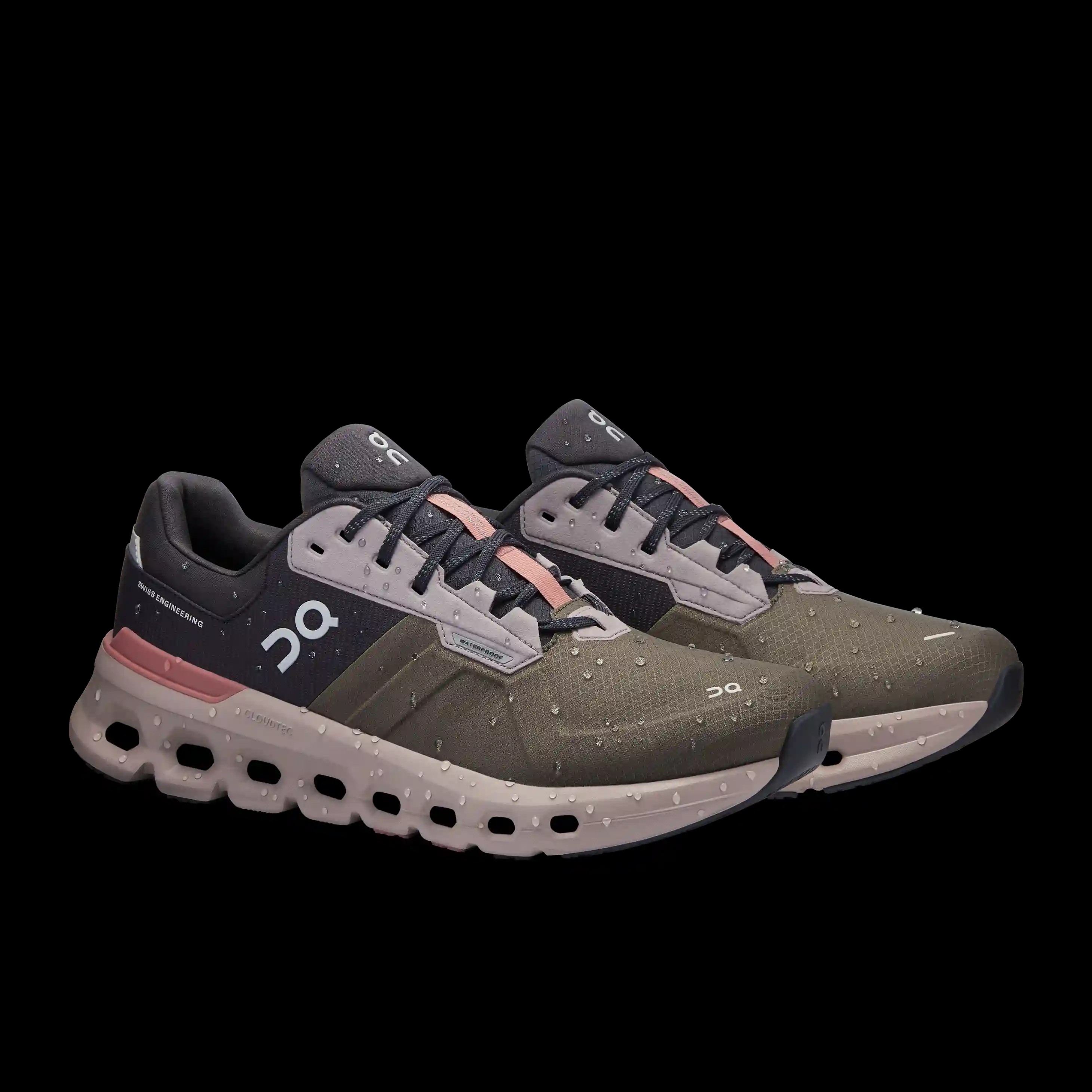 Cloudrunner 2 Waterproof 'Olive Mahogany' On Running - HypeFly India View 3