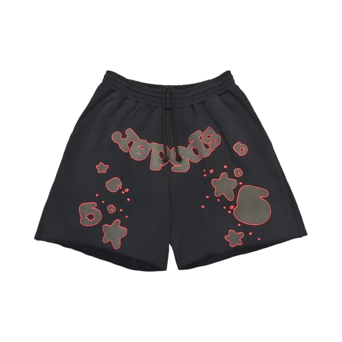 SP5DER Beluga Outline Sweatshort Black - HypeFly India View 1