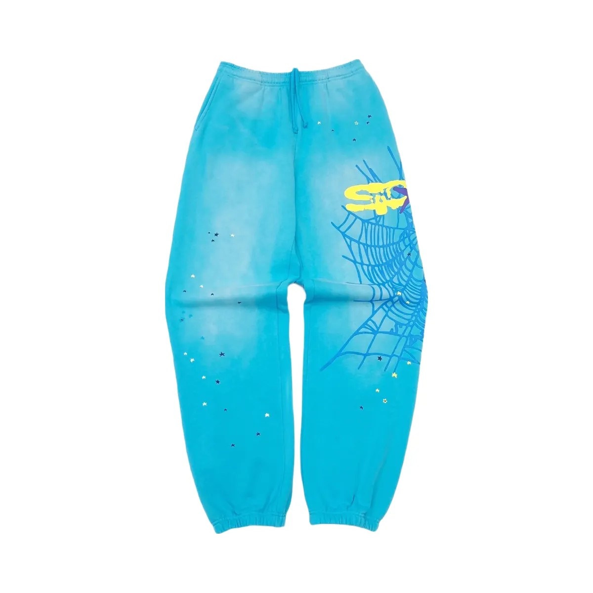 SP5DER Heavy Web Sweatpant Cyan - HypeFly India View 1
