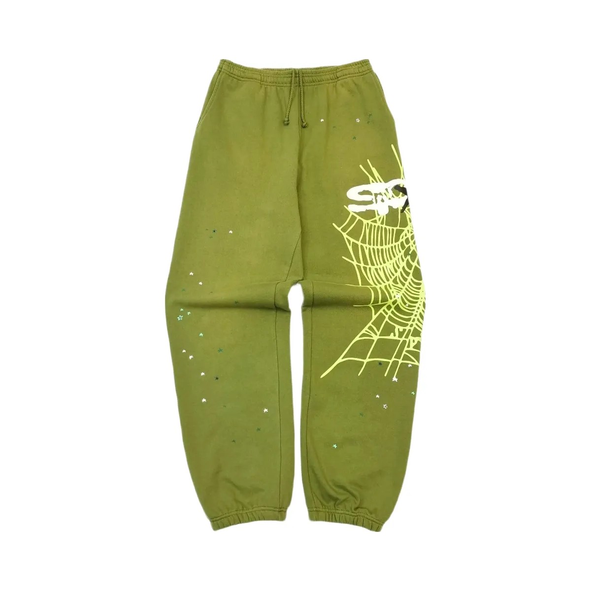 SP5DER Heavy Web Sweatpant Olive - HypeFly India View 1
