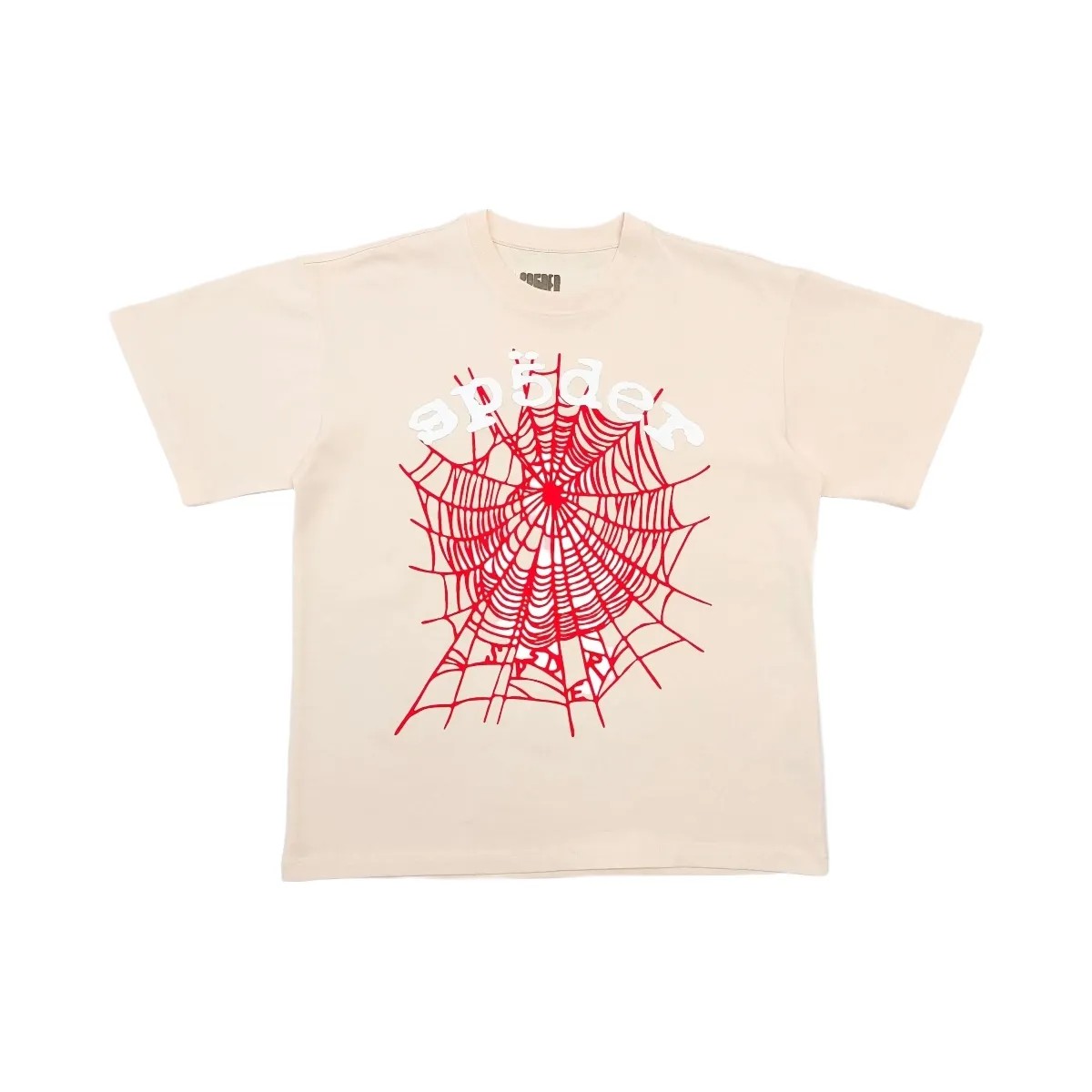 SP5DER Legacy Logo Heavyweight T-Shirt Cream - HypeFly India View 1