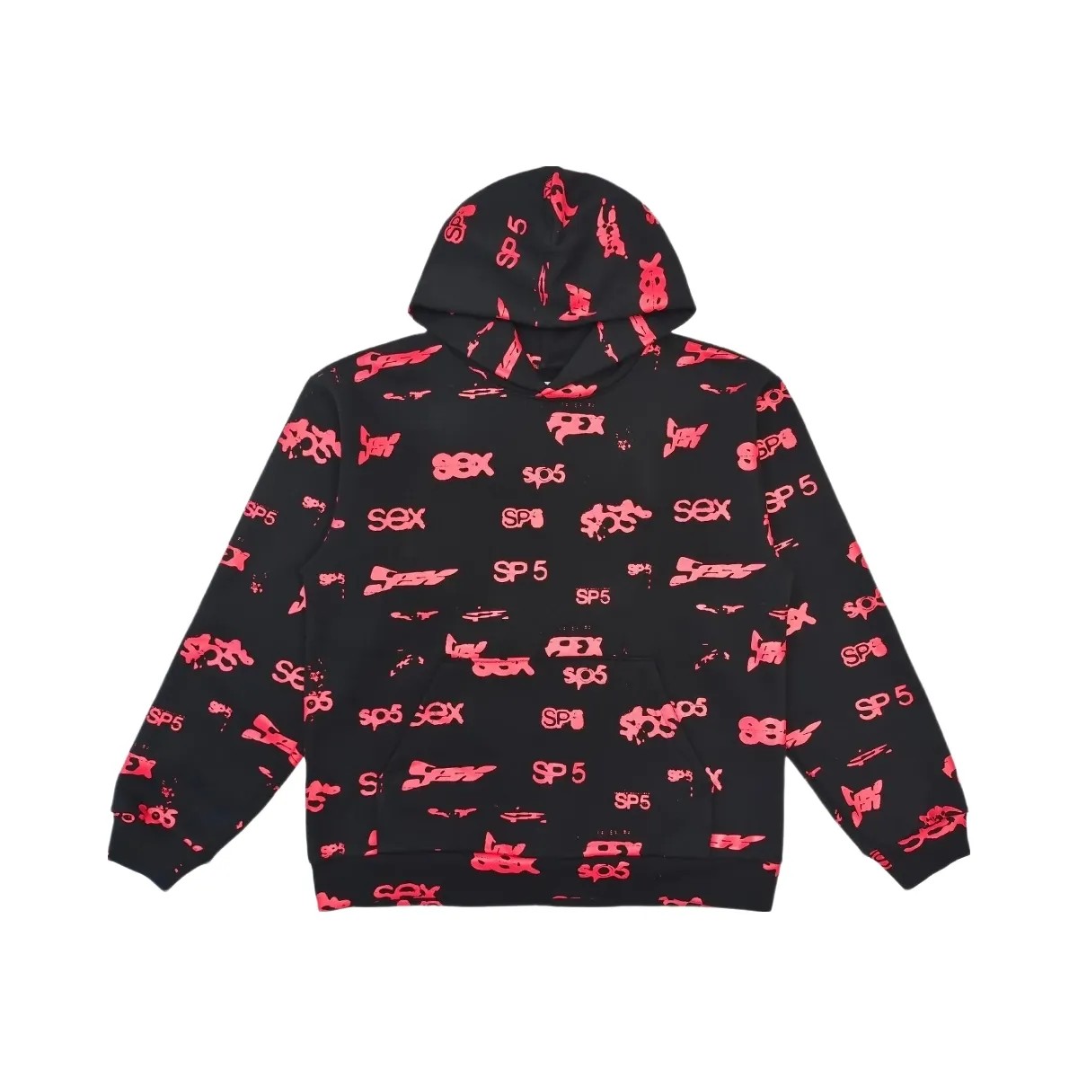 SP5DER Sex Aop Hoodie Black - HypeFly India View 1