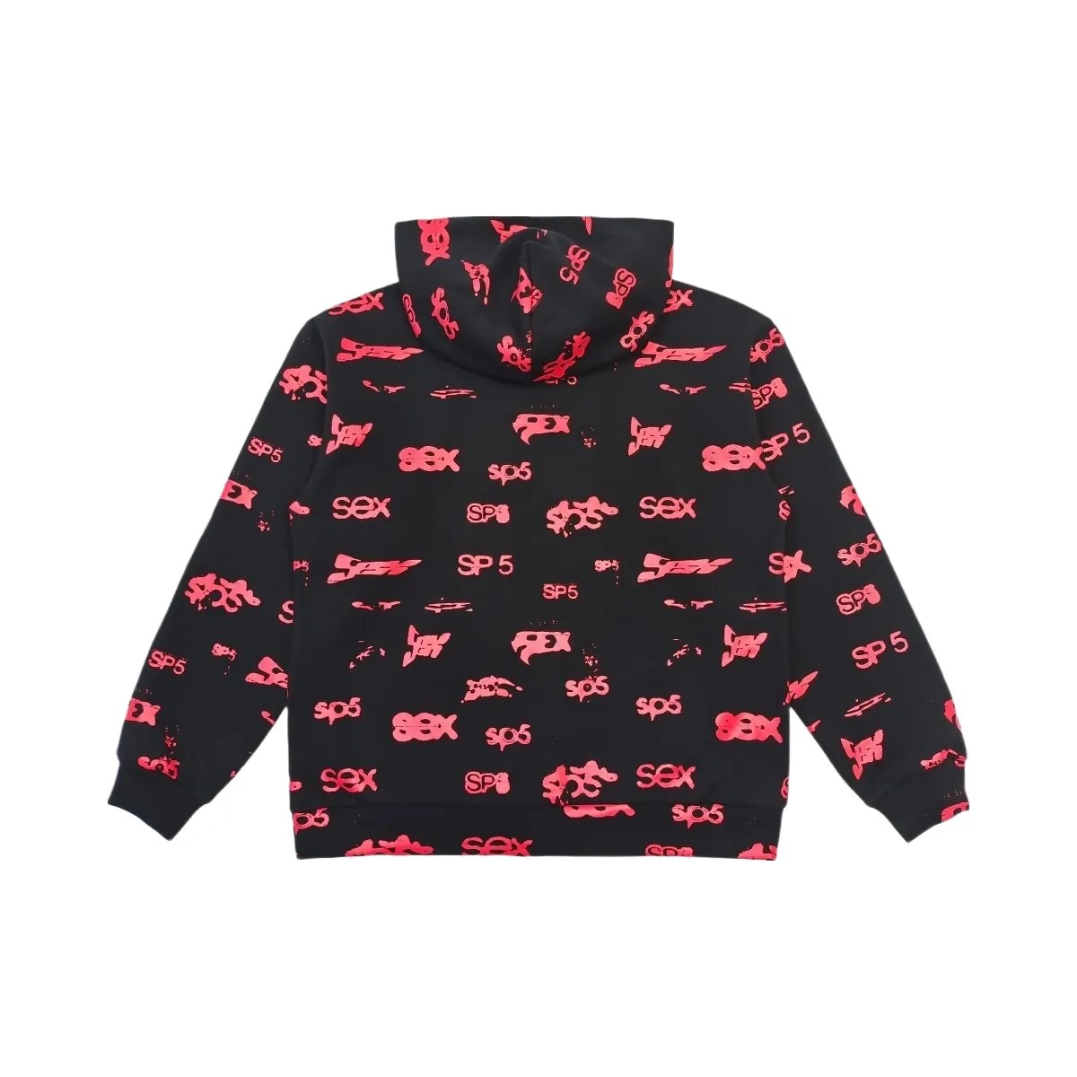 SP5DER Sex Aop Hoodie Black - HypeFly India View 2