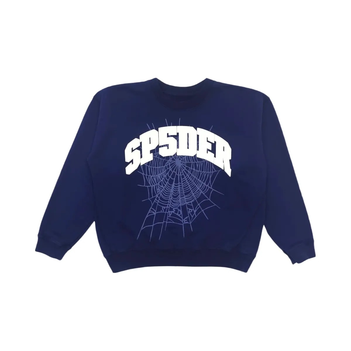 SP5DER Varsity Web Crewneck Navy - HypeFly India View 1