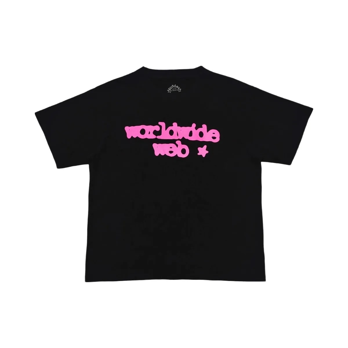 SP5DER Web T-Shirt Black Pink - HypeFly India View 1