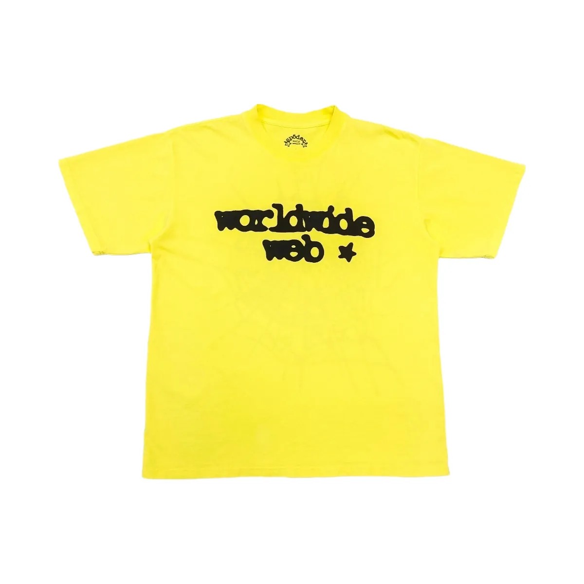 SP5DER Web T-Shirt Yellow Black - HypeFly India View 2