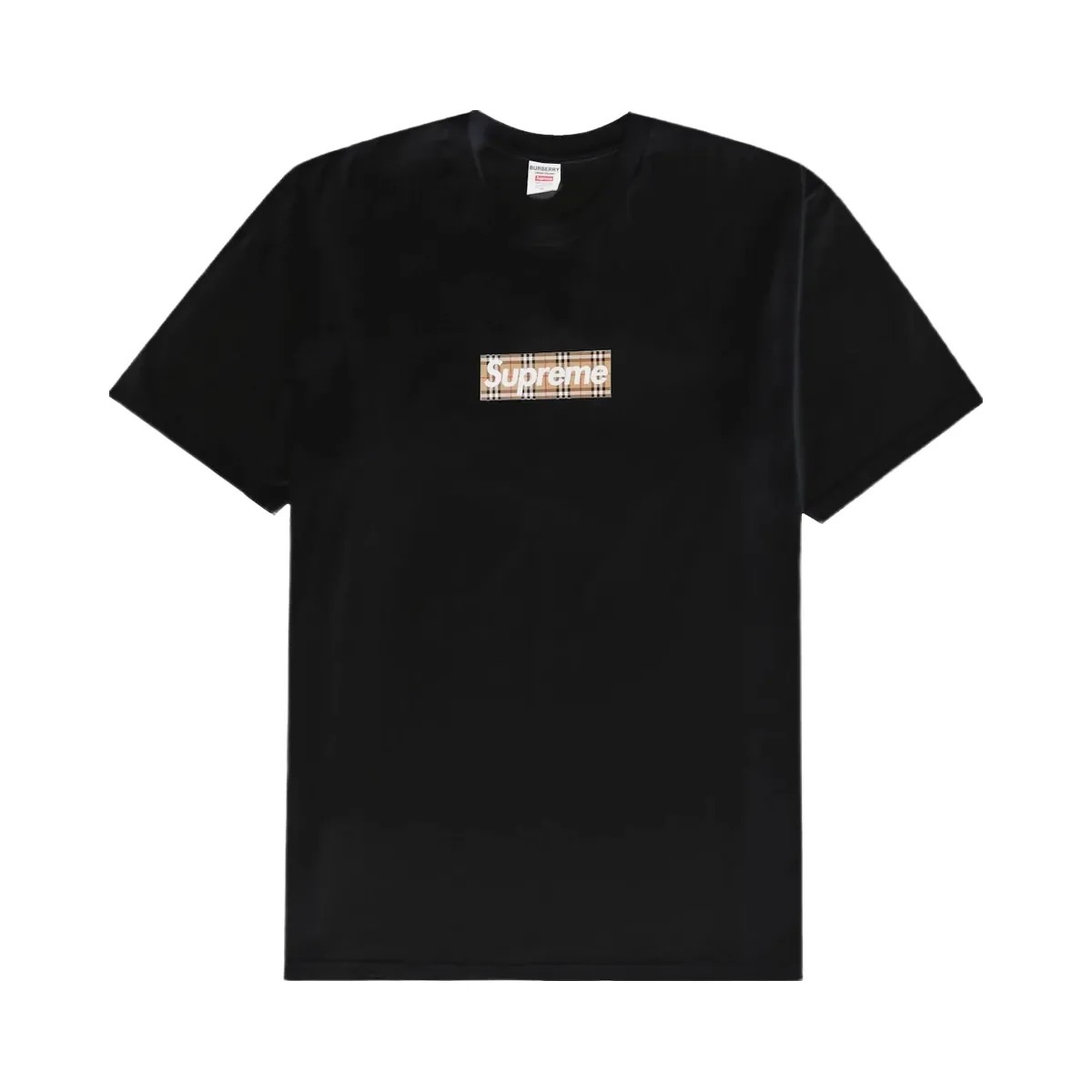 Supreme X Burberry Box Logo T-Shirt Black - HypeFly India View 1
