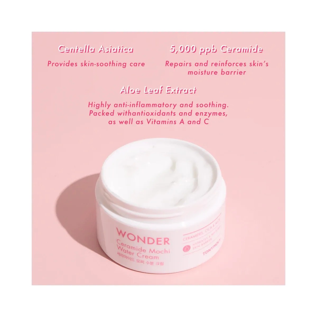TONYMOLY Wonder Ceramide Mochi Water Cream - HypeFly India View 4