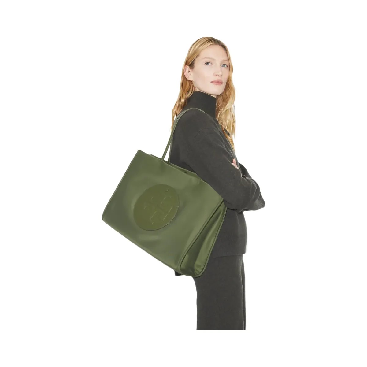 Tory Burch Ella Tote Olive Green - HypeFly India View 2