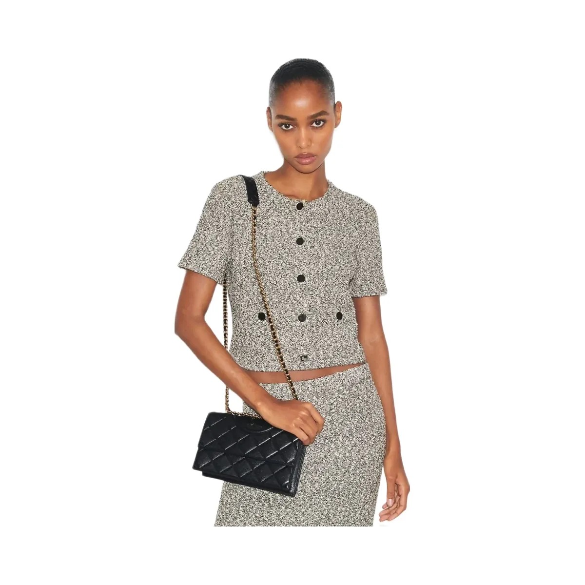 Tory Burch Fleming Shoulder Bag Black - HypeFly India View 5