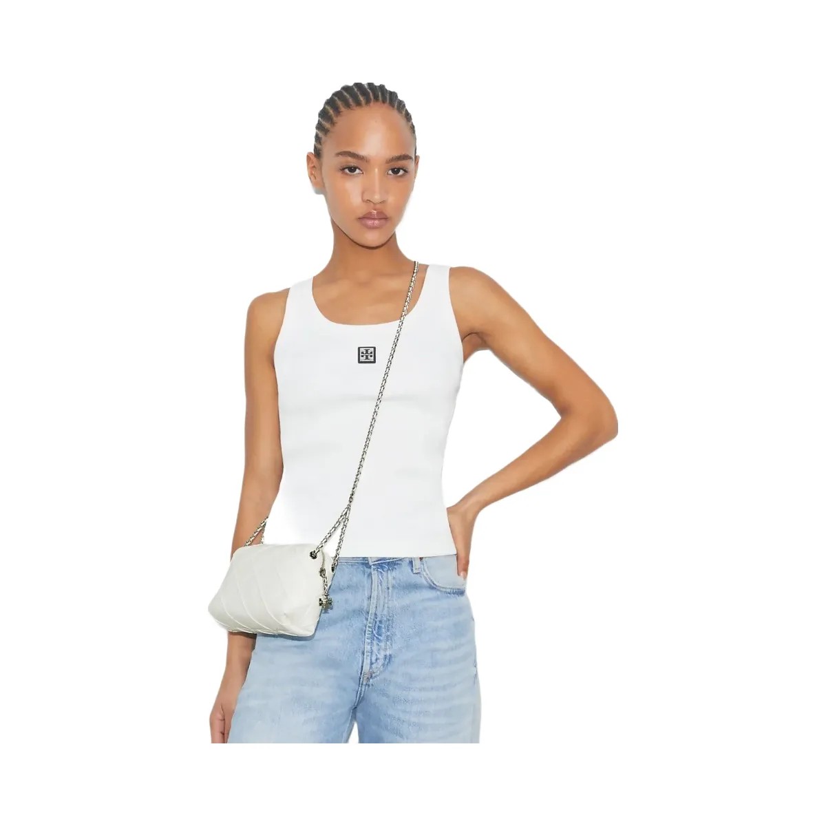 Tory Burch Fleming Soft Crossbody Bag Blanc - HypeFly India View 4