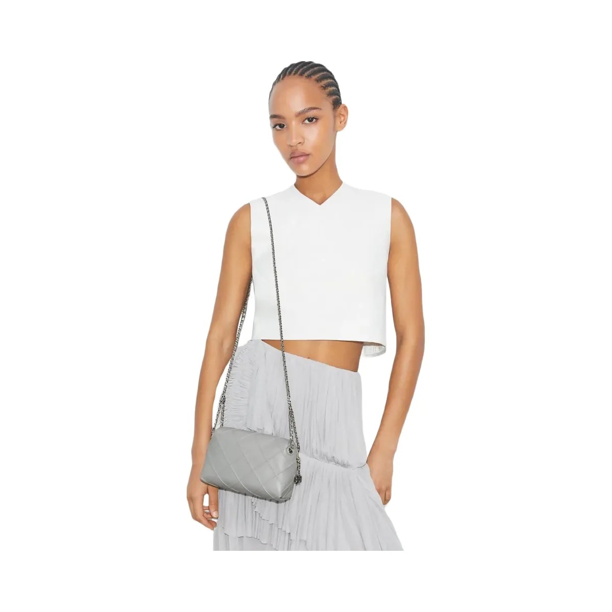 Tory Burch Fleming Soft Crossbody Bag Gray - HypeFly India View 2