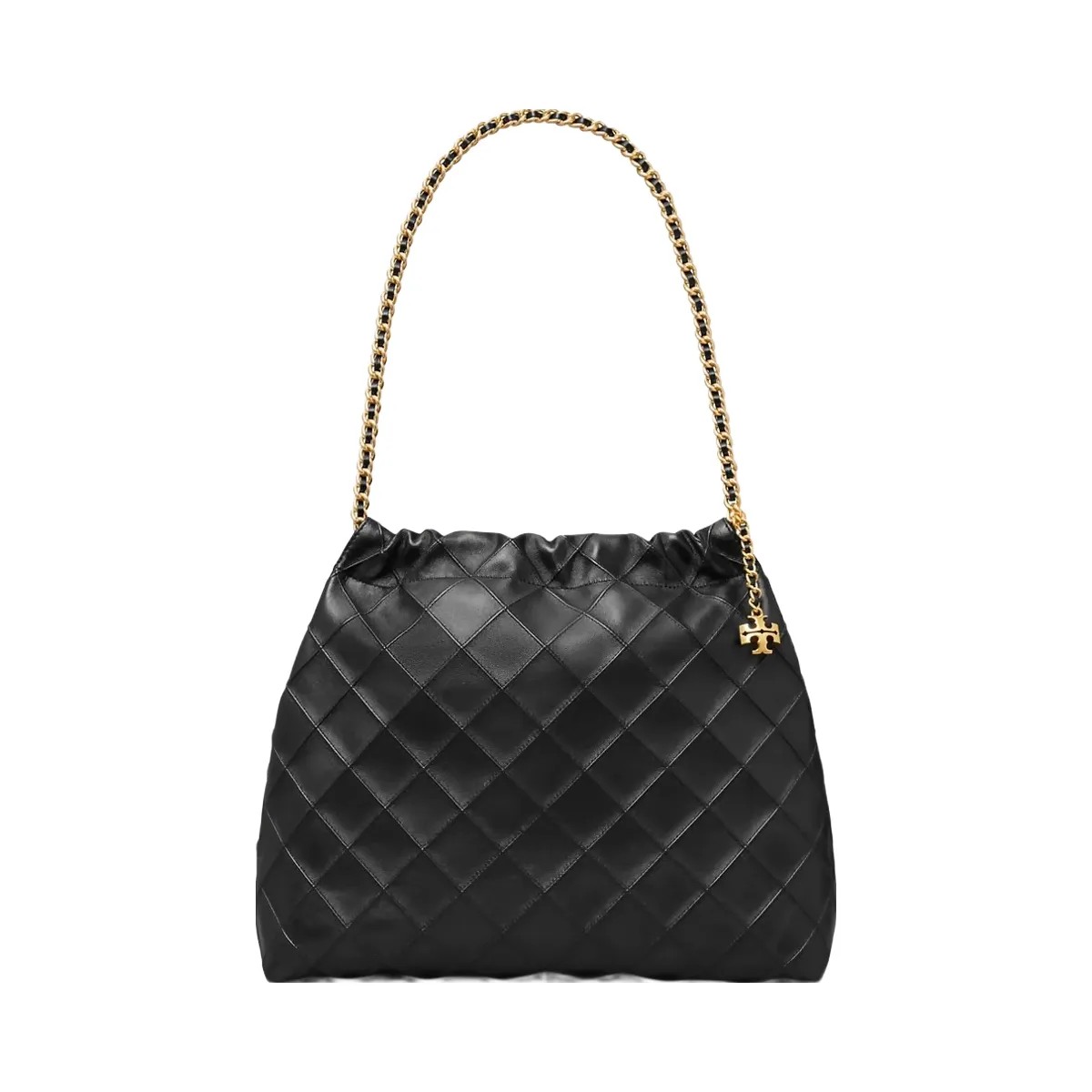 Tory Burch Fleming Soft Hobo Bag Black - HypeFly India View 1