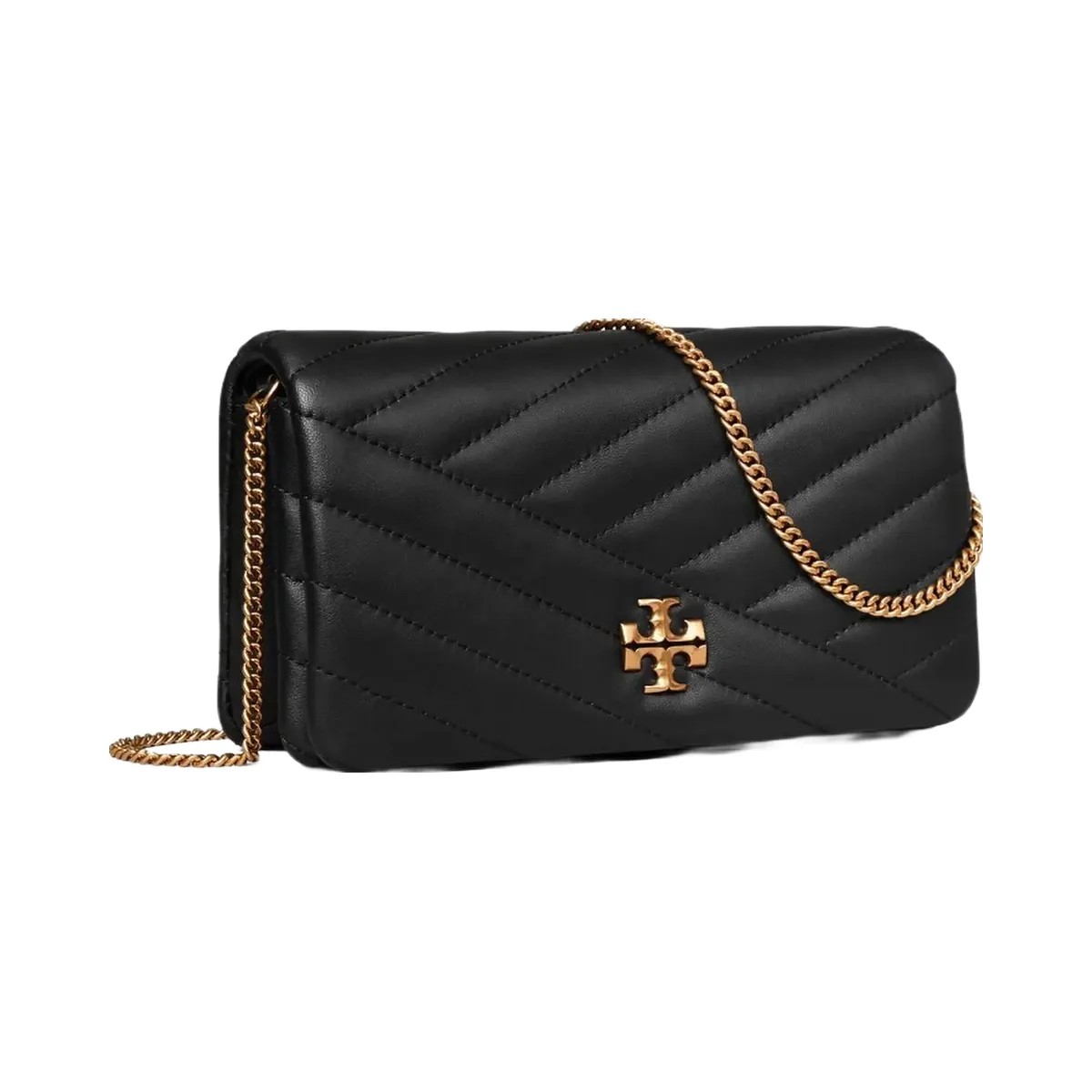 Tory Burch Kira Chevron Crossbody Black - HypeFly India View 3