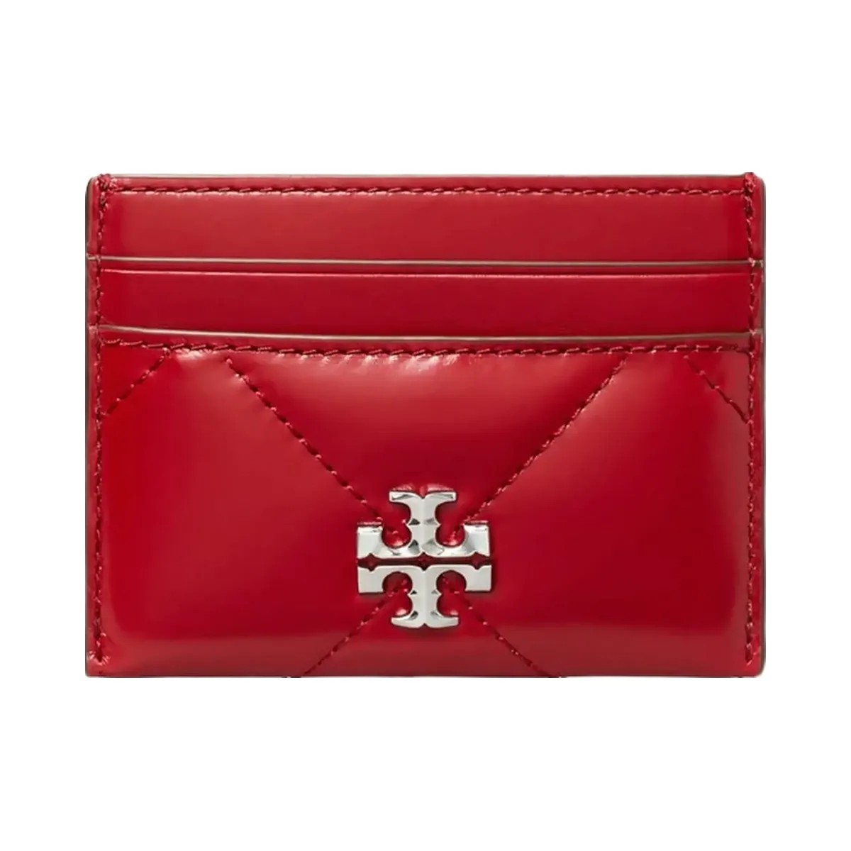 Tory Burch Kira Diamond Quilt Card Case Red - HypeFly India View 1