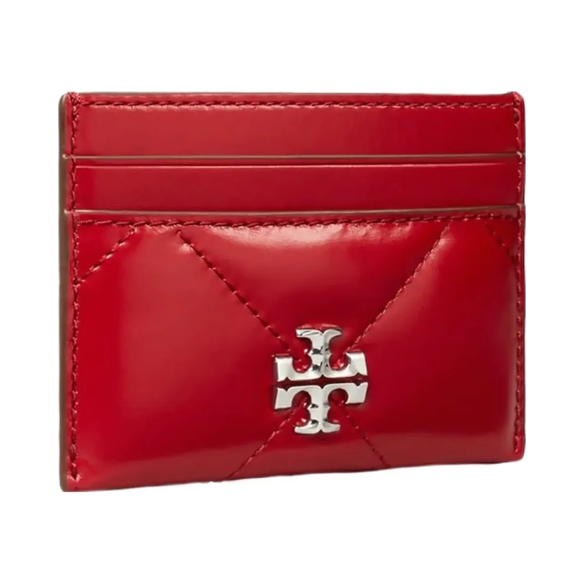 Tory Burch Kira Diamond Quilt Card Case Red - HypeFly India View 3