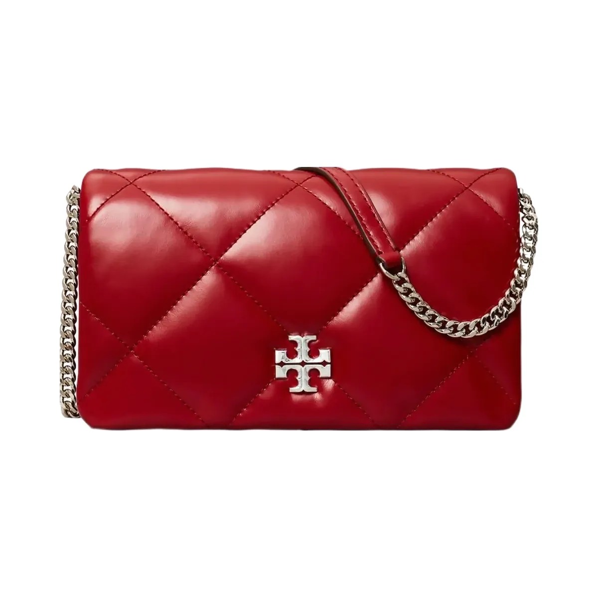 Tory Burch Kira Diamond Quilt Crossbody Red - HypeFly India View 1
