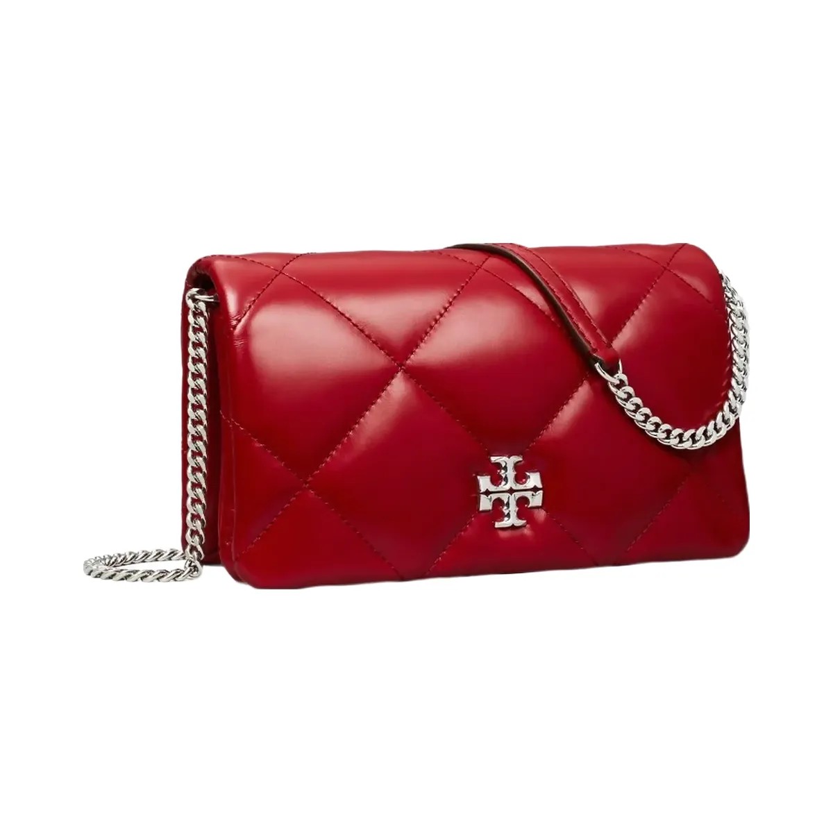 Tory Burch Kira Diamond Quilt Crossbody Red - HypeFly India View 3