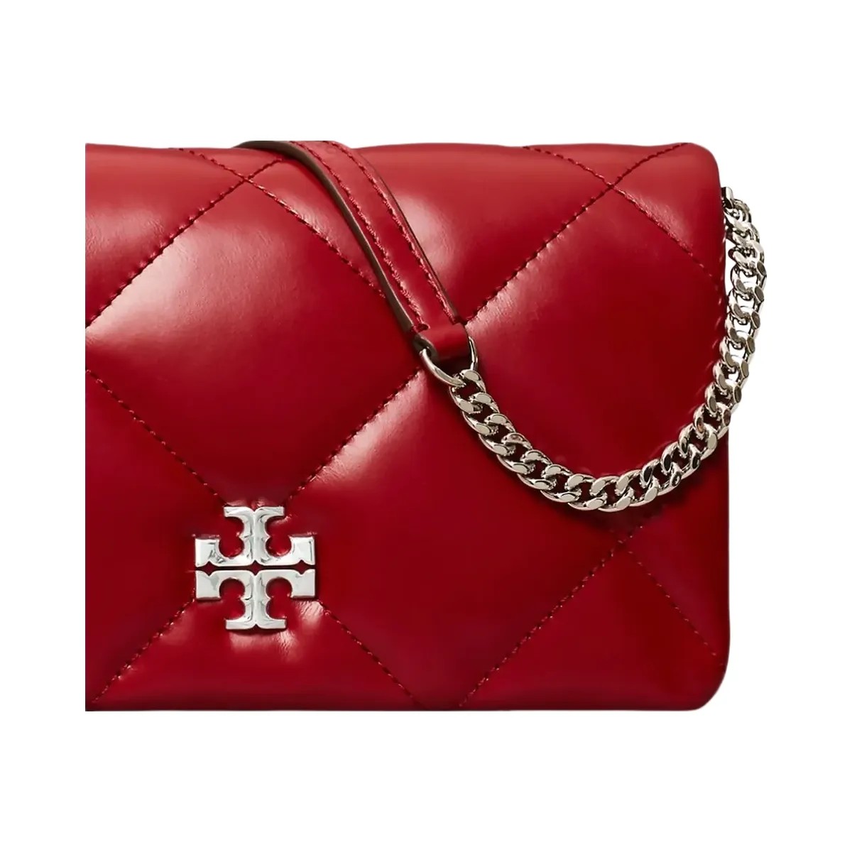 Tory Burch Kira Diamond Quilt Crossbody Red - HypeFly India View 4