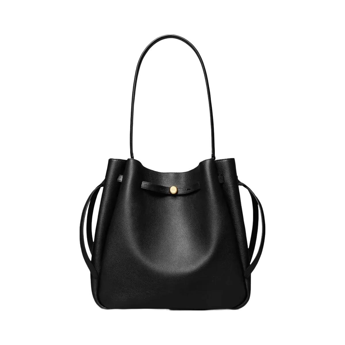 Tory Burch Large Romy Bucket Bag Black - HypeFly India View 1