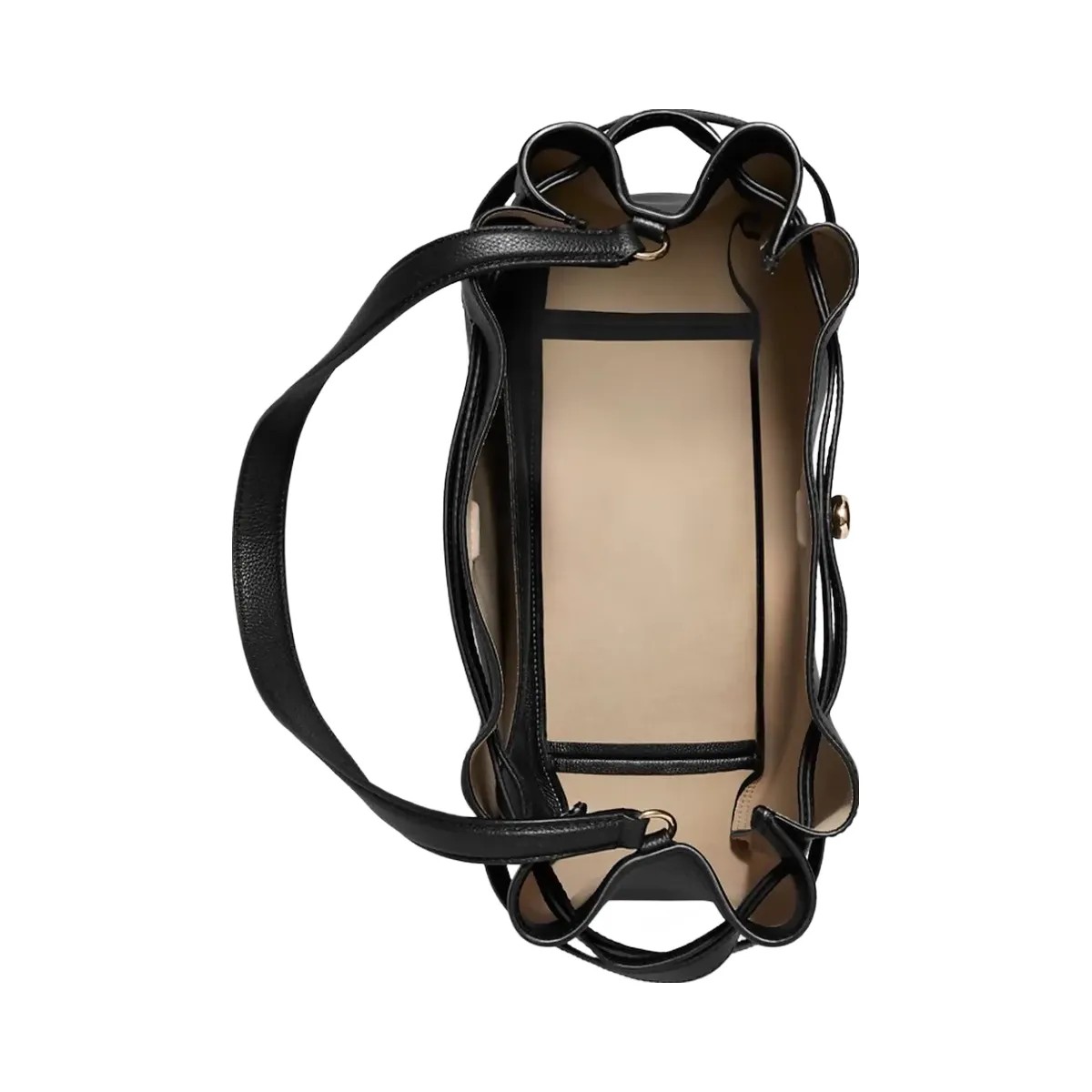 Tory Burch Large Romy Bucket Bag Black - HypeFly India View 6