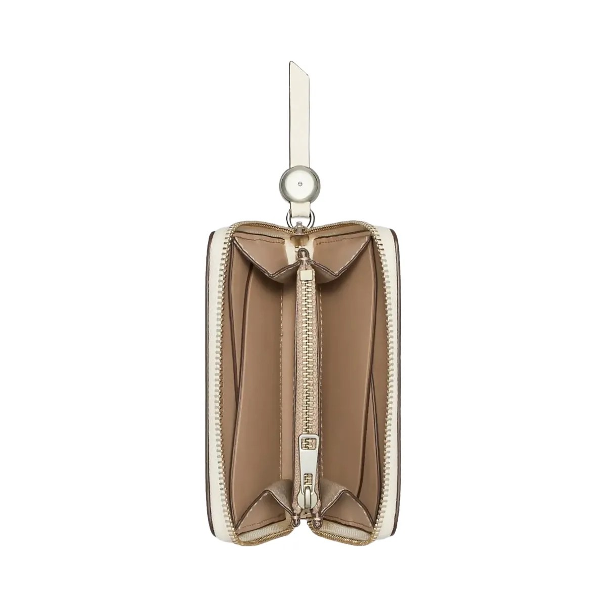 Tory Burch Medium Romy Wallet Light Cream - HypeFly India View 3