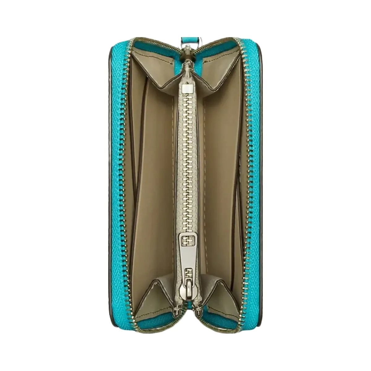 Tory Burch Medium Romy Wallet Soft Turquoise - HypeFly India View 2