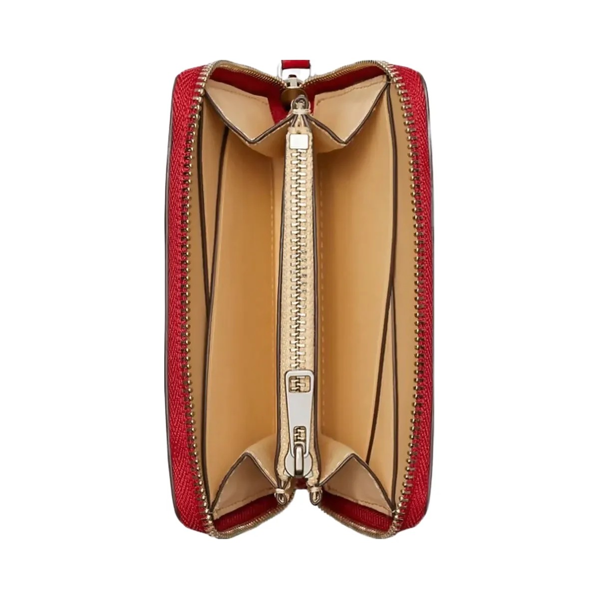 Tory Burch Medium Romy Wallet Tory Red - HypeFly India View 2