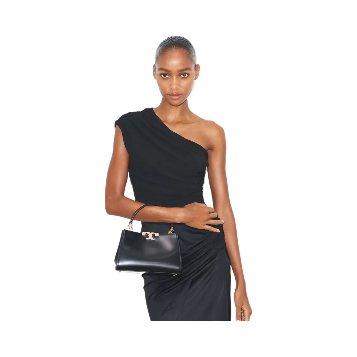 Tory Burch Mini Eleanor Pav Satchel Black - HypeFly India View 2