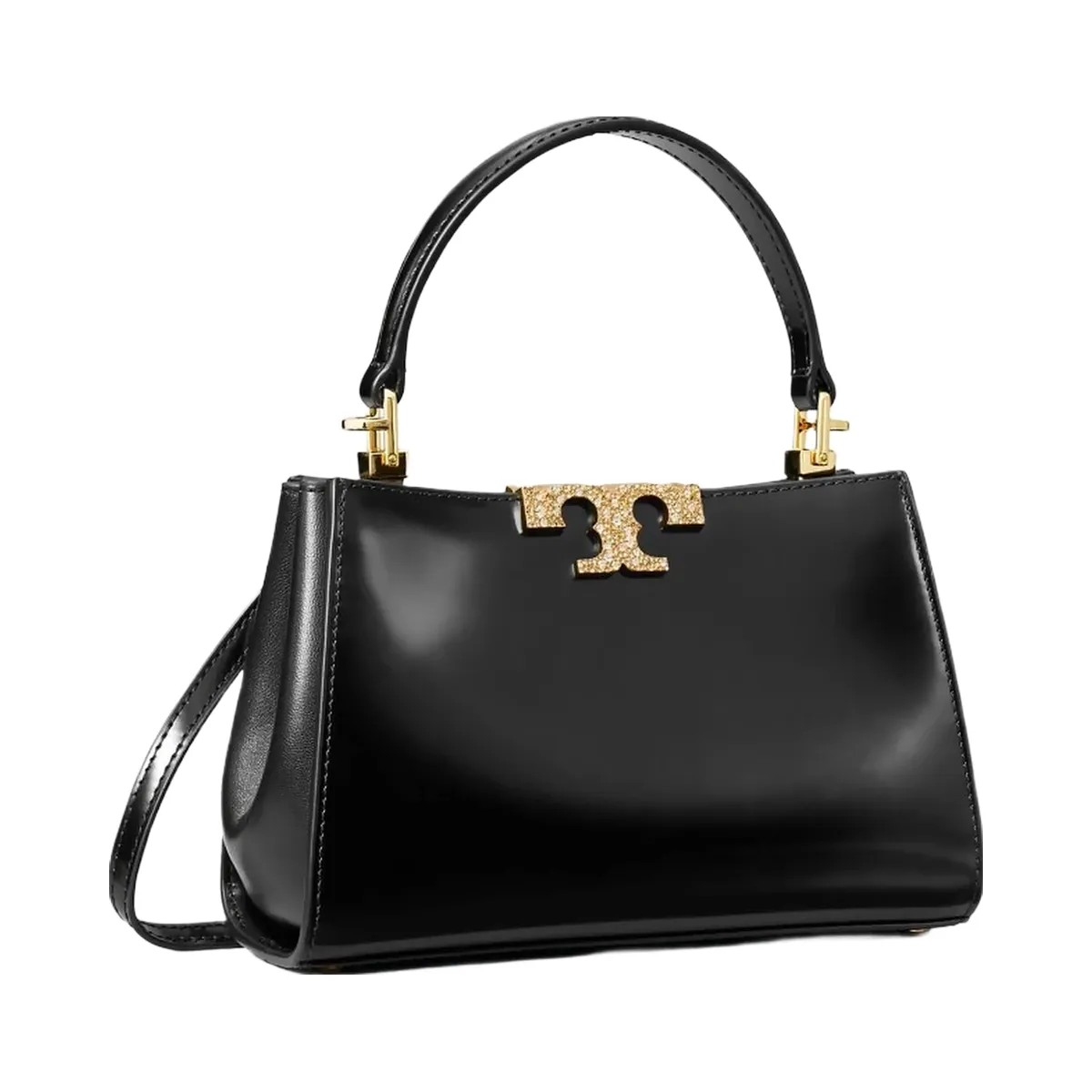 Tory Burch Mini Eleanor Pav Satchel Black - HypeFly India View 4