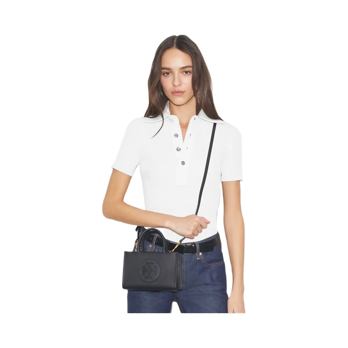 Tory Burch Mini Ella Bio Tote Black - HypeFly India View 2