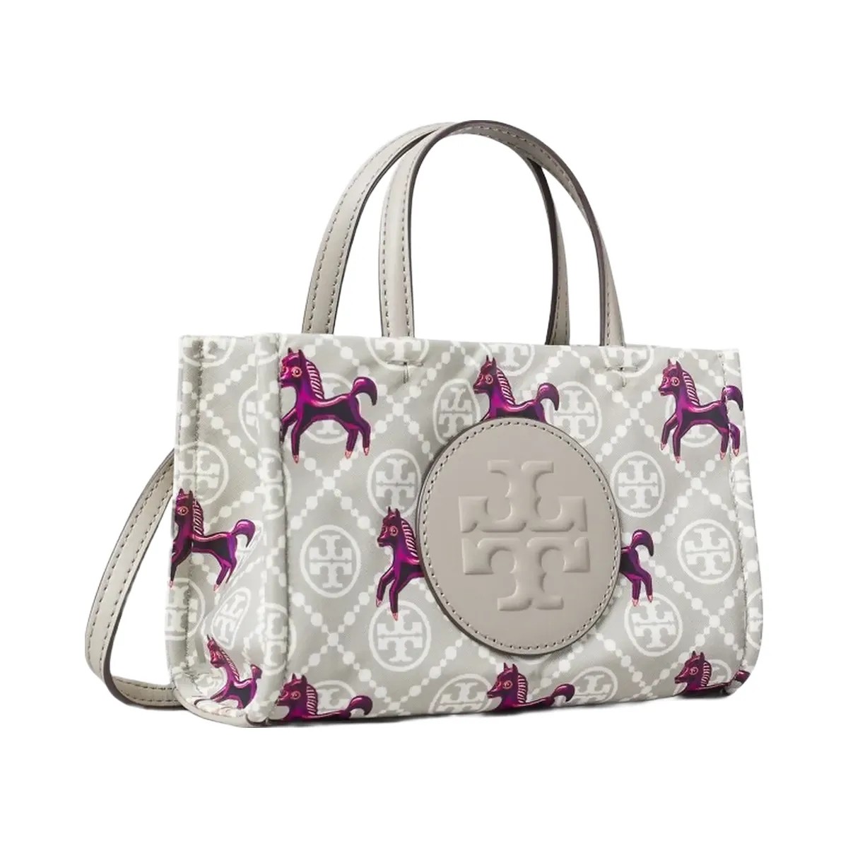 Tory Burch Mini Ella Horse Tote Gray / Magenta - HypeFly India View 3