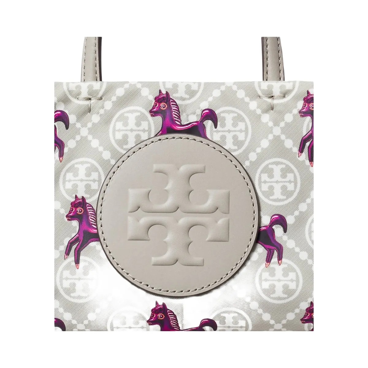 Tory Burch Mini Ella Horse Tote Gray / Magenta - HypeFly India View 4