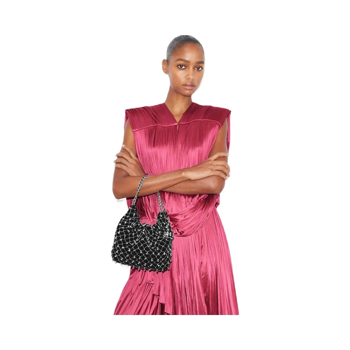 Tory Burch Mini Fleming Bell Hobo Bag Black - HypeFly India View 3