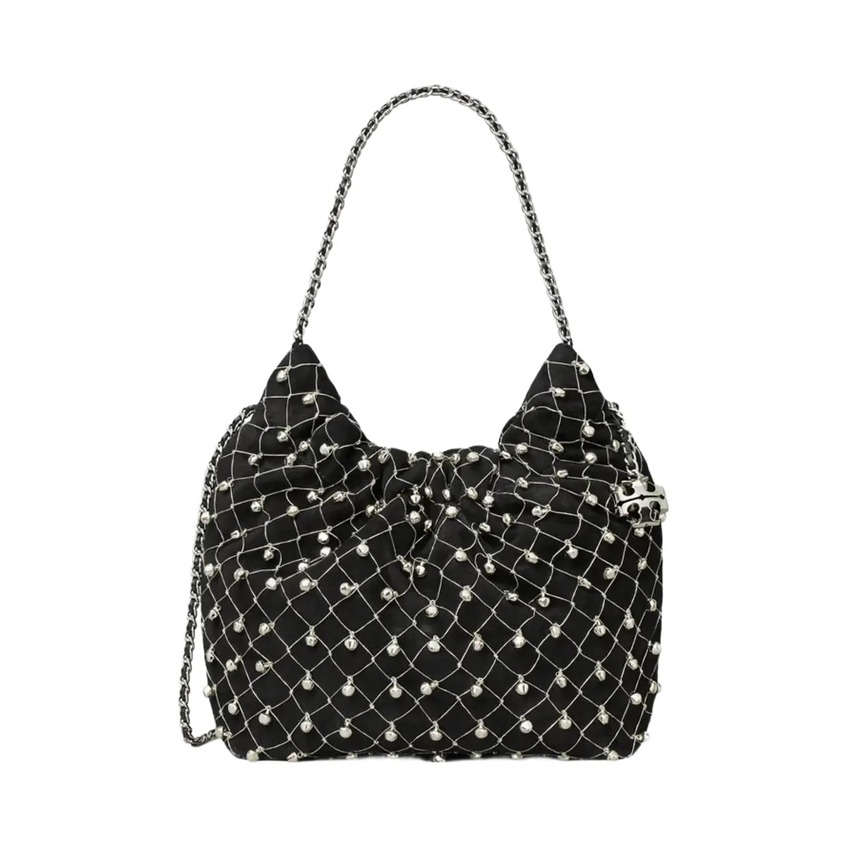 Tory Burch Mini Fleming Bell Hobo Bag Black - HypeFly India View 4