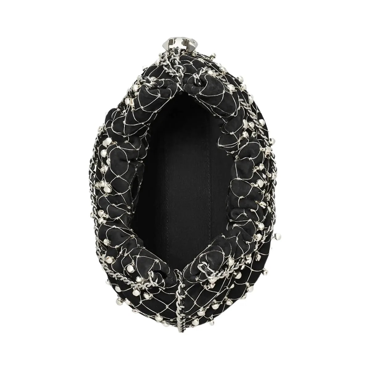 Tory Burch Mini Fleming Bell Hobo Bag Black - HypeFly India View 6
