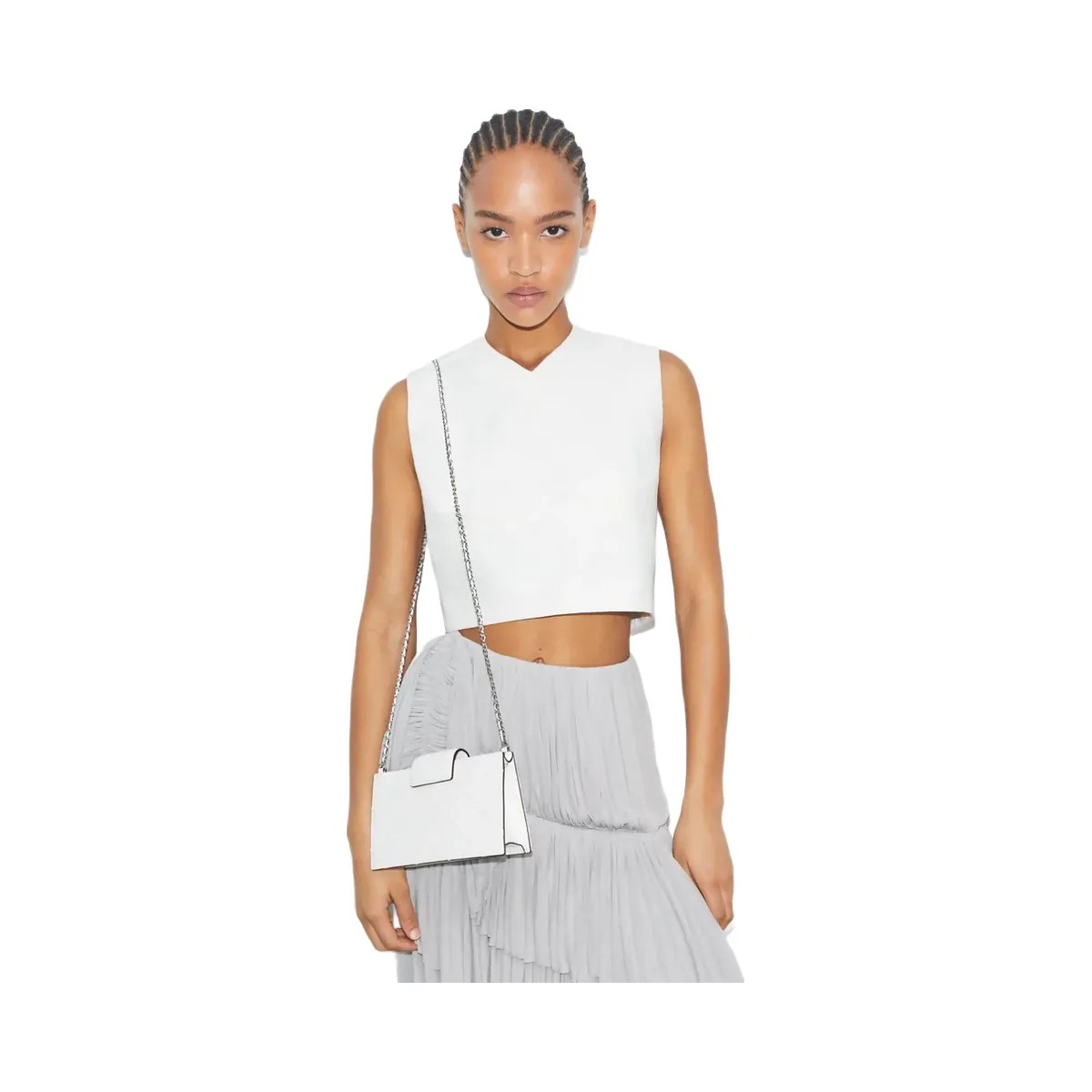 Tory Burch Mini Fleming Crossbody Blanc - HypeFly India View 2