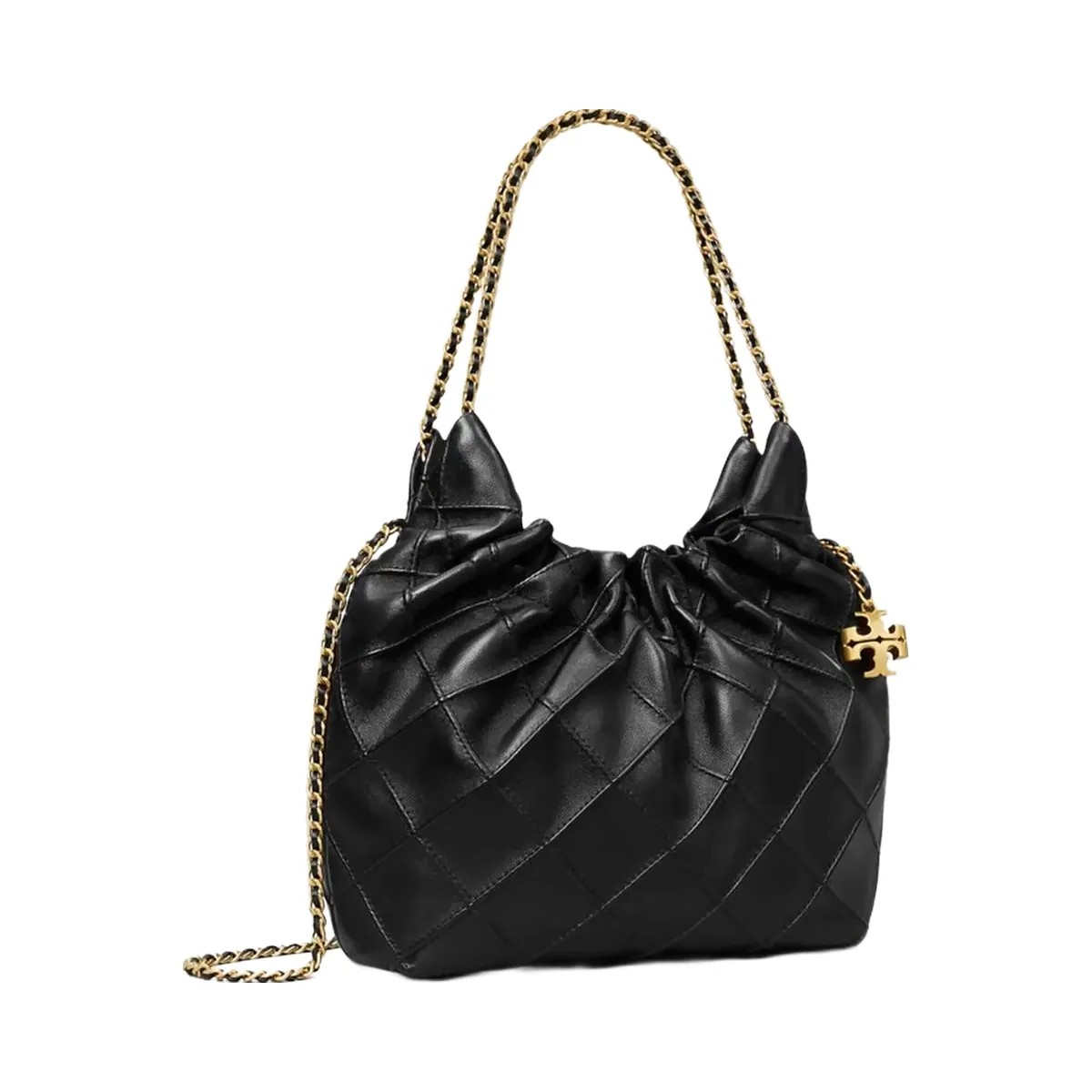 Tory Burch Mini Fleming Soft Hobo Bag Black - HypeFly India View 3