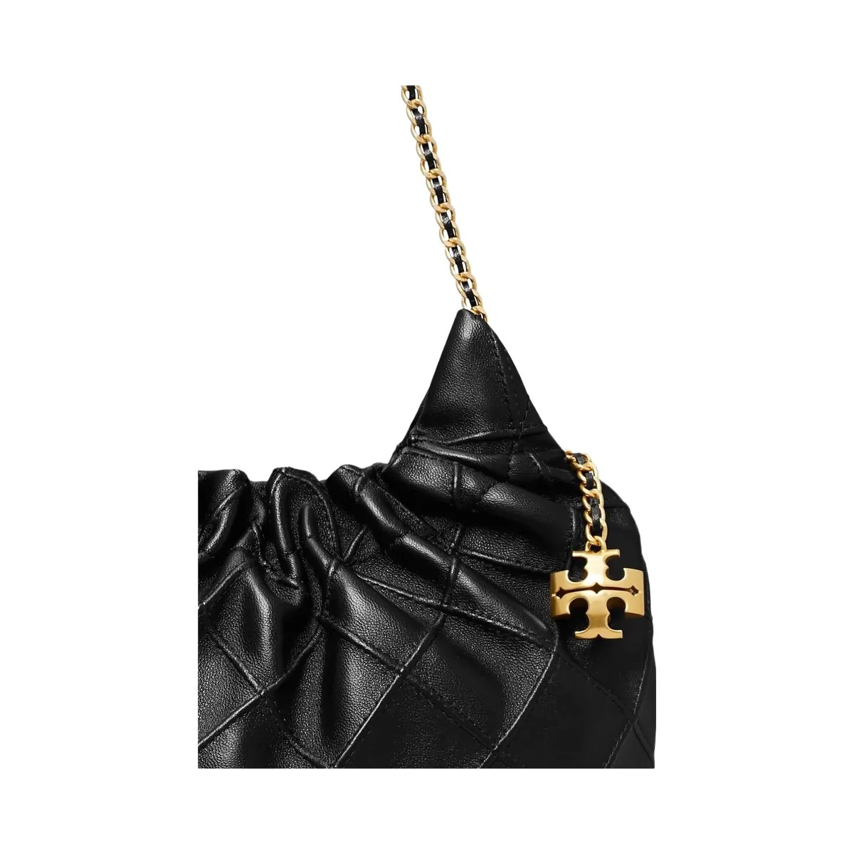 Tory Burch Mini Fleming Soft Hobo Bag Black - HypeFly India View 4