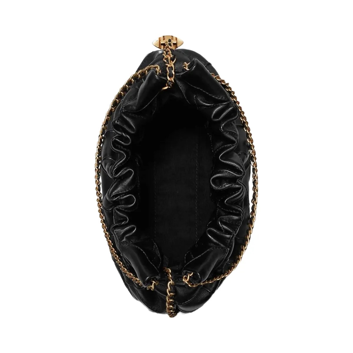 Tory Burch Mini Fleming Soft Hobo Bag Black - HypeFly India View 5