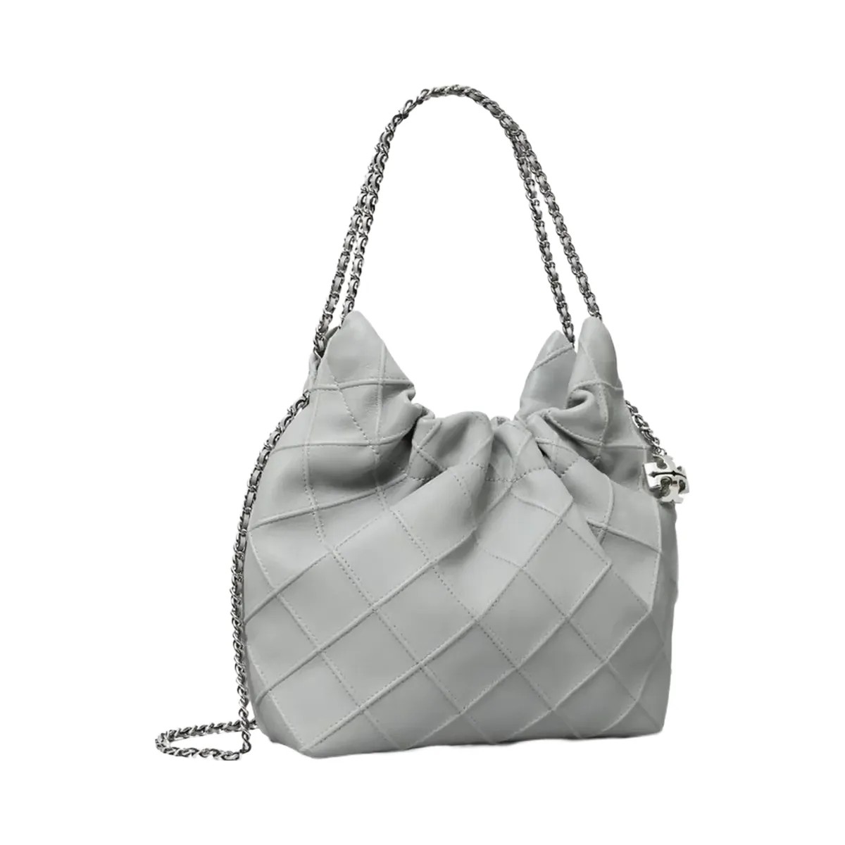 Tory Burch Mini Fleming Soft Hobo Bag Gray - HypeFly India View 3