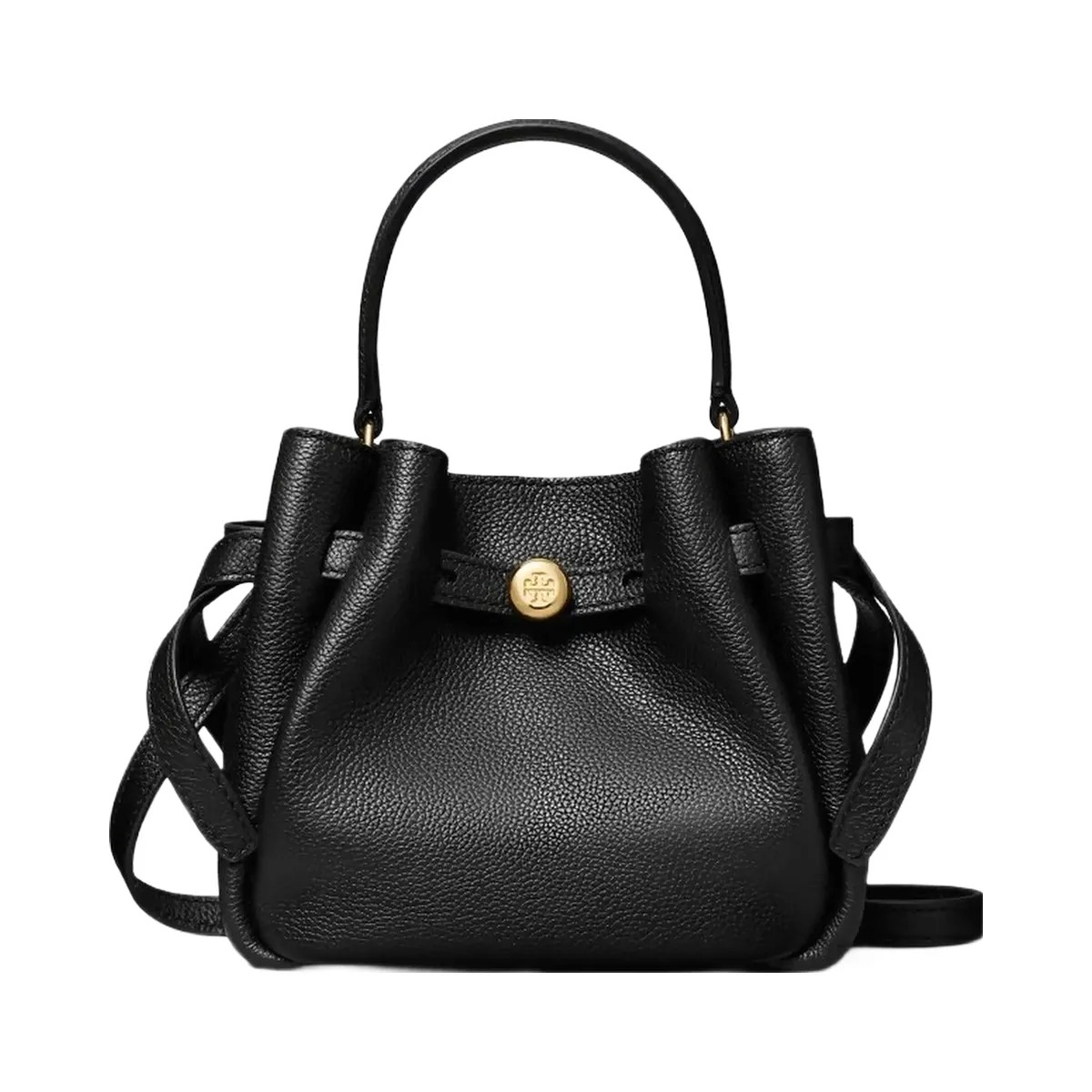 Tory Burch Mini Romy Bucket Bag Black - HypeFly India View 1