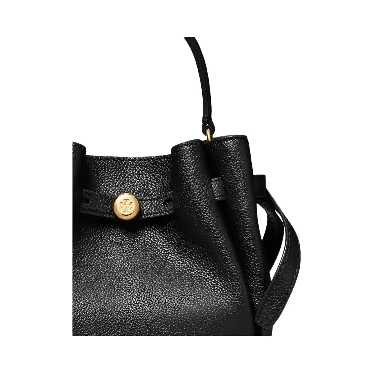 Tory Burch Mini Romy Bucket Bag Black - HypeFly India View 5
