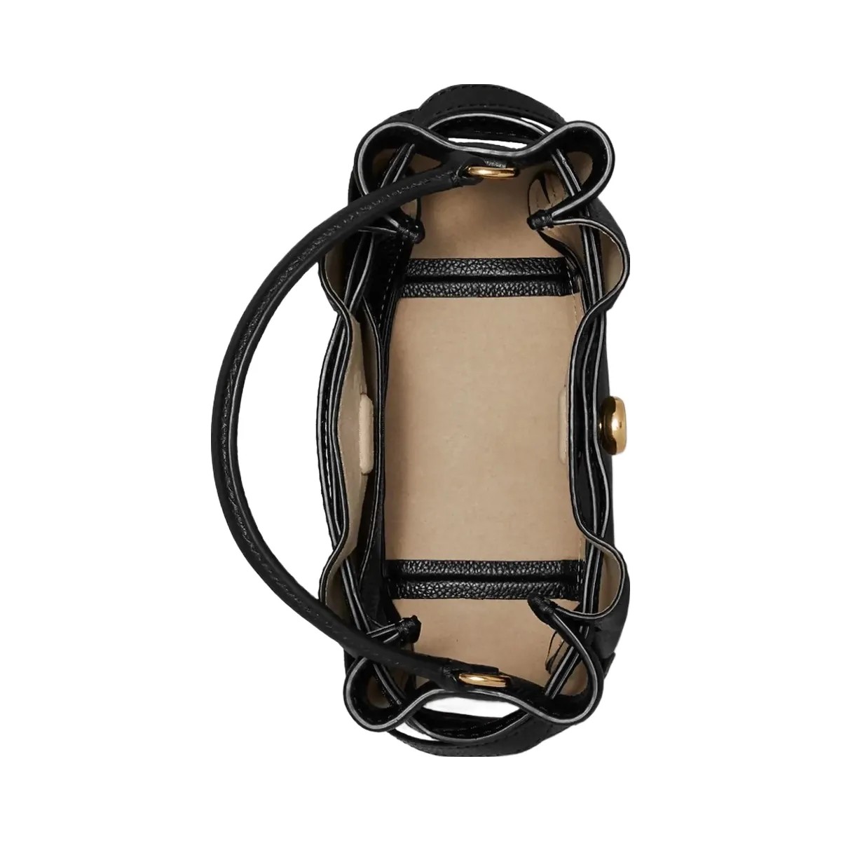 Tory Burch Mini Romy Bucket Bag Black - HypeFly India View 6