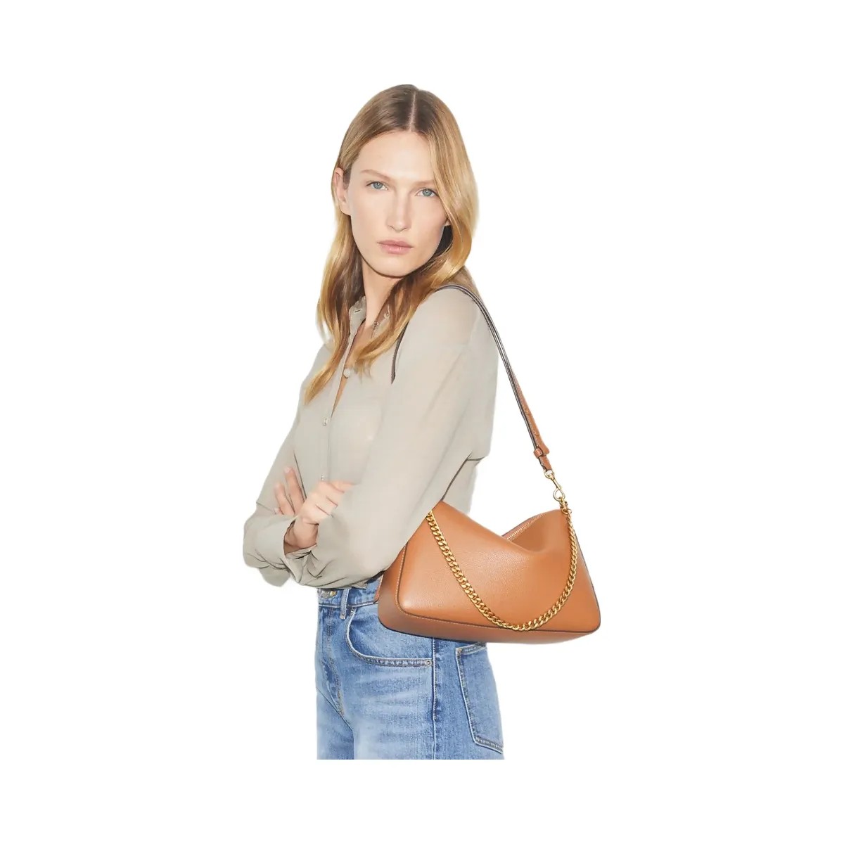 Tory Burch Perry Shoulder Bag Autumn Brown - HypeFly India View 2