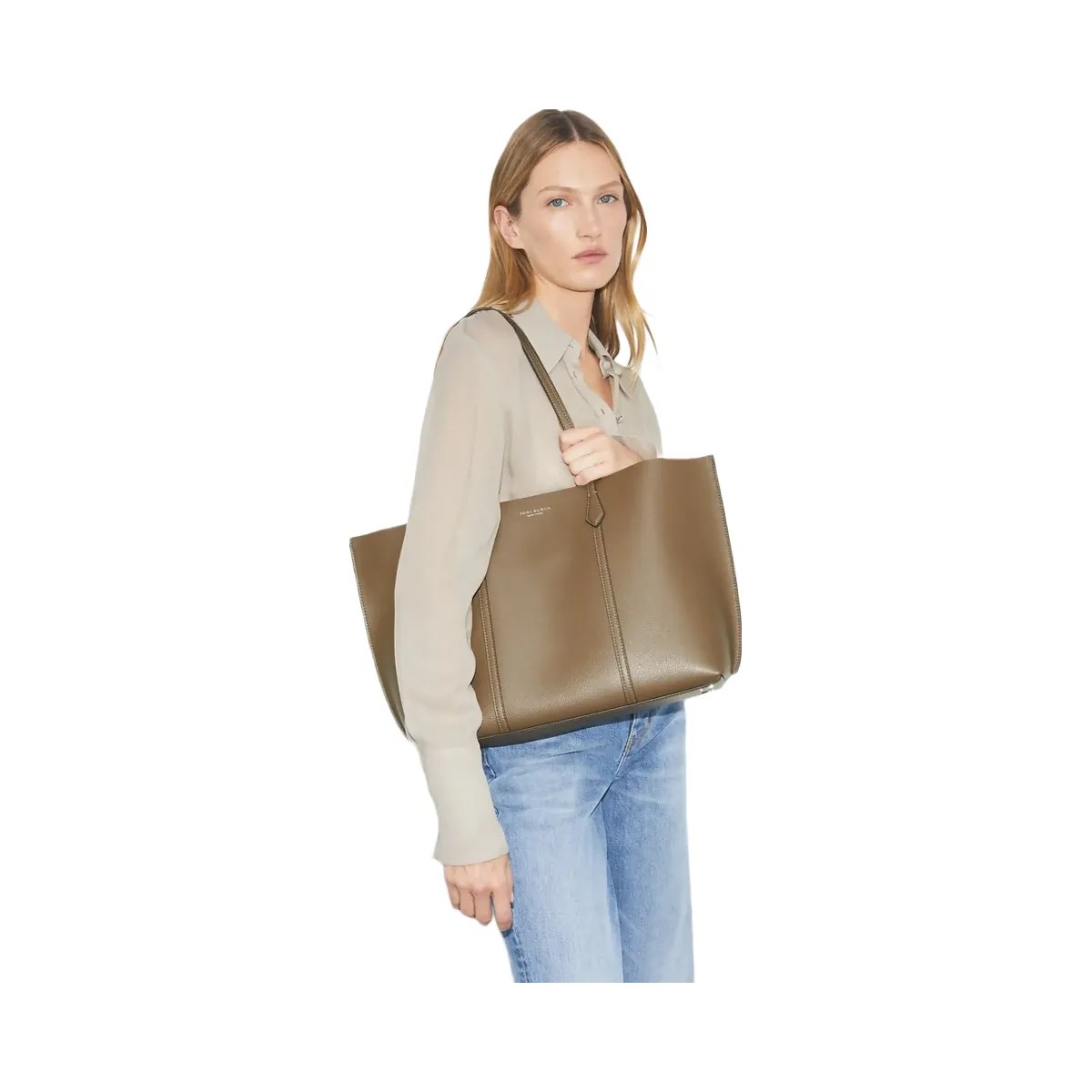 Tory Burch Perry Tote Wild Mushroom - HypeFly India View 2
