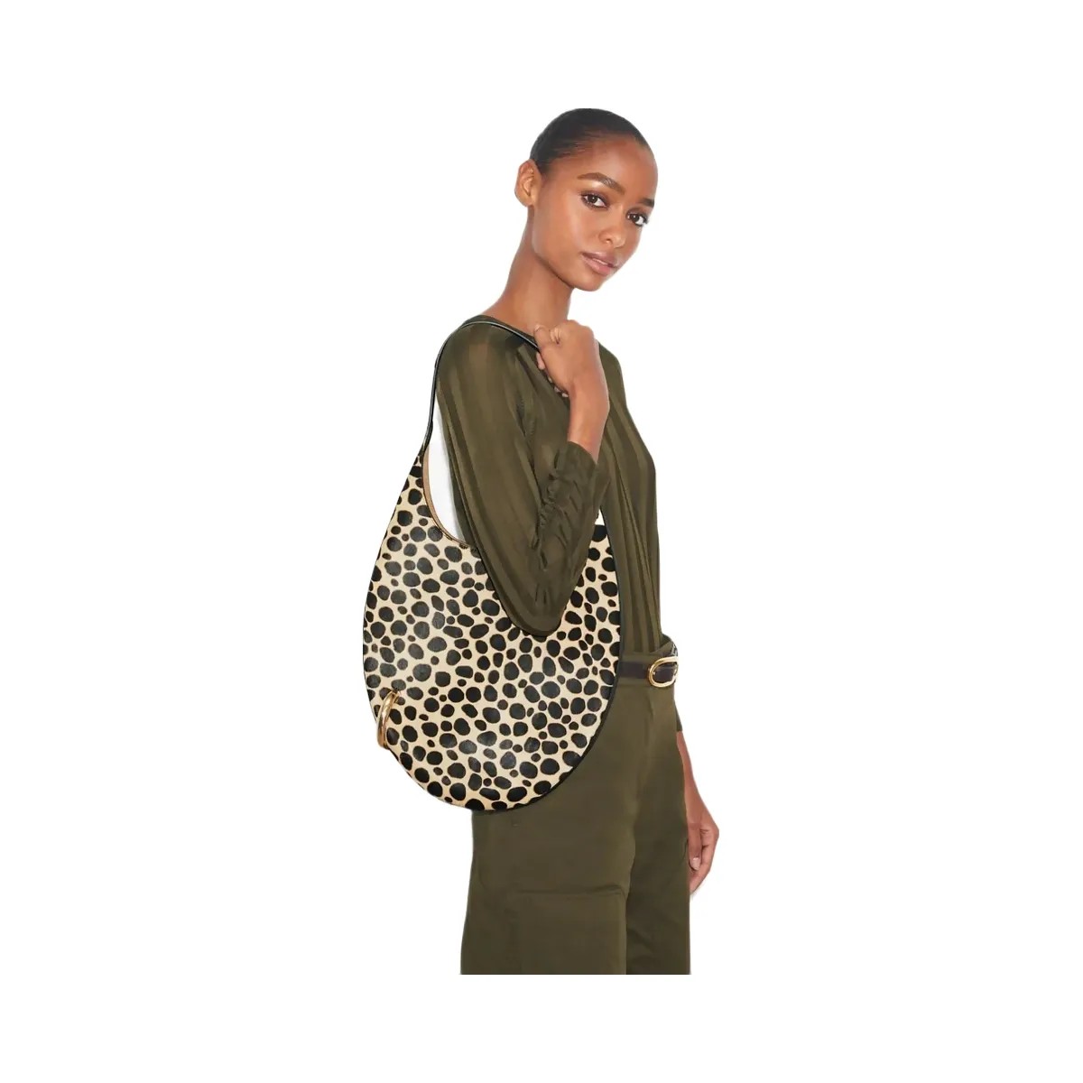 Tory Burch Pierced Calf Hair Handbag Multi - HypeFly India View 2