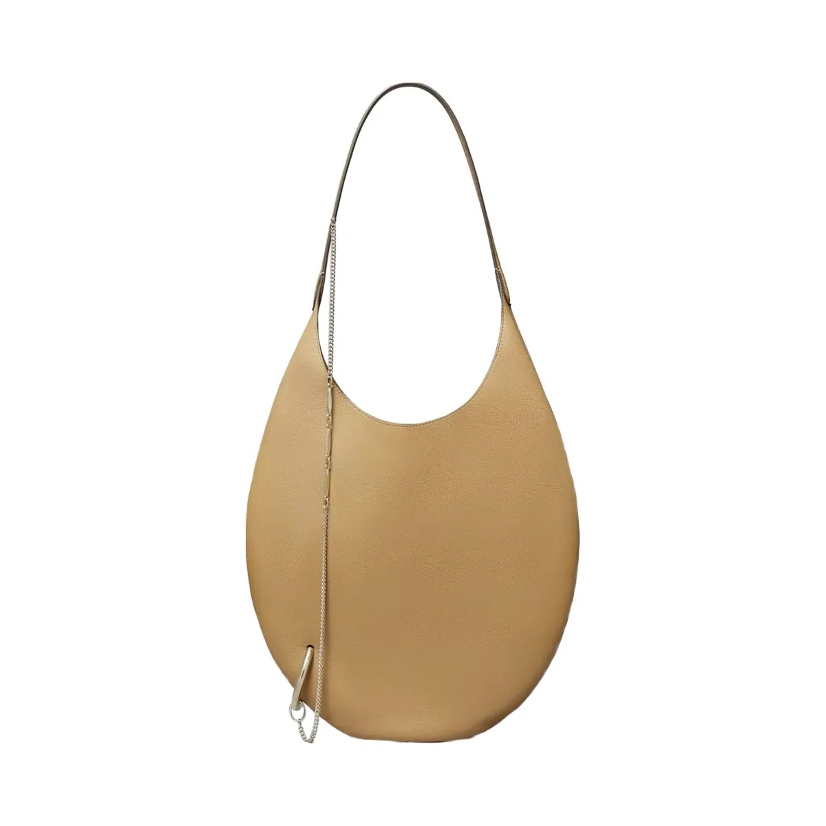 Tory Burch Pierced Soft Bag Light Sand - HypeFly India View 1