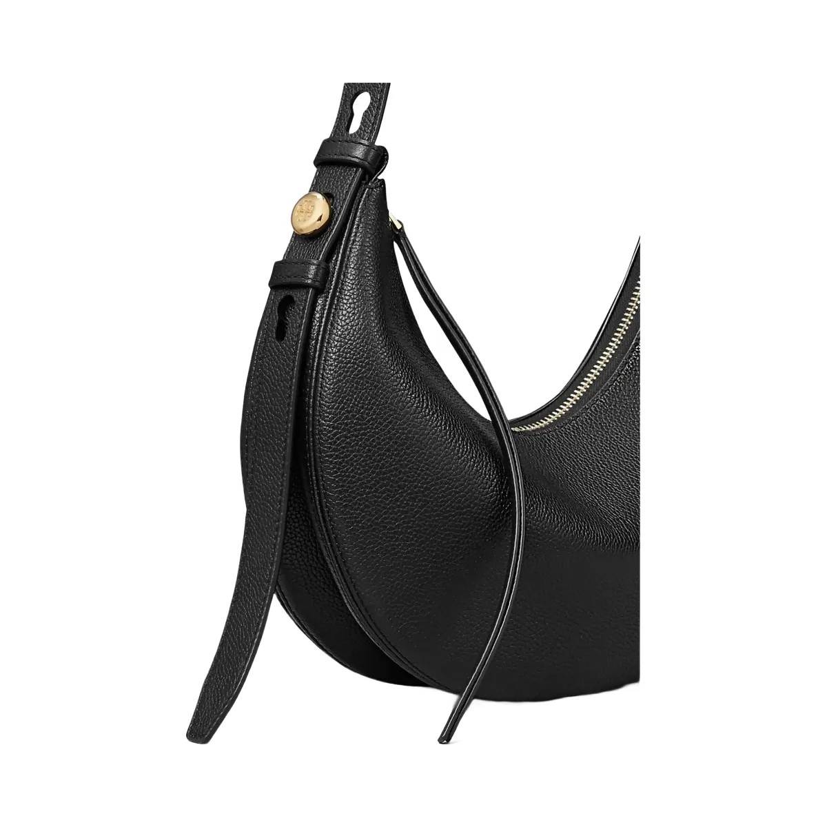 Tory Burch Romy Half Moon Bag Black - HypeFly India View 4